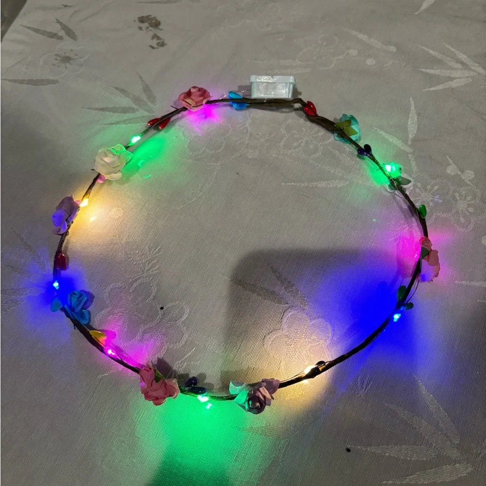 Colorful LED Flower Crown
